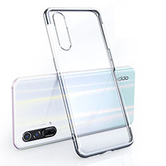 Ultra-thin Transparent TPU Soft Case Cover H02 for Oppo Find X2 Neo Silver