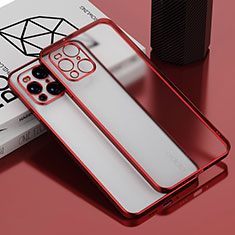 Ultra-thin Transparent TPU Soft Case Cover H02 for Oppo Find X3 5G Red