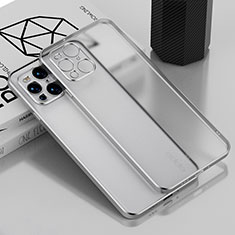 Ultra-thin Transparent TPU Soft Case Cover H02 for Oppo Find X3 5G Silver