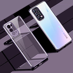 Ultra-thin Transparent TPU Soft Case Cover H02 for Oppo Find X3 Lite 5G Purple