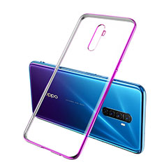 Ultra-thin Transparent TPU Soft Case Cover H02 for Oppo Reno Ace Purple
