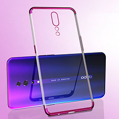 Ultra-thin Transparent TPU Soft Case Cover H02 for Oppo Reno Z Red
