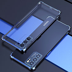 Ultra-thin Transparent TPU Soft Case Cover H02 for Oppo Reno6 5G Blue