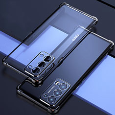 Ultra-thin Transparent TPU Soft Case Cover H02 for Oppo Reno6 Pro 5G Black