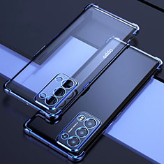 Ultra-thin Transparent TPU Soft Case Cover H02 for Oppo Reno6 Pro 5G Blue