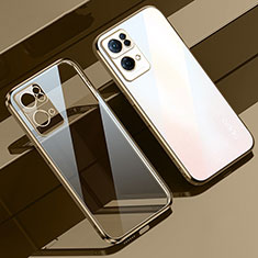 Ultra-thin Transparent TPU Soft Case Cover H02 for Oppo Reno7 Pro 5G Gold
