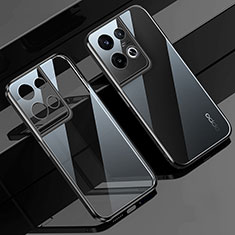 Ultra-thin Transparent TPU Soft Case Cover H02 for Oppo Reno8 Pro 5G Black