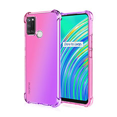 Ultra-thin Transparent TPU Soft Case Cover H02 for Realme C17 Pink