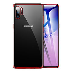Ultra-thin Transparent TPU Soft Case Cover H02 for Samsung Galaxy Note 10 Plus 5G Red
