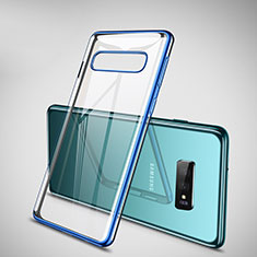 Ultra-thin Transparent TPU Soft Case Cover H02 for Samsung Galaxy S10 Blue