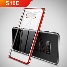 Ultra-thin Transparent TPU Soft Case Cover H02 for Samsung Galaxy S10e Red