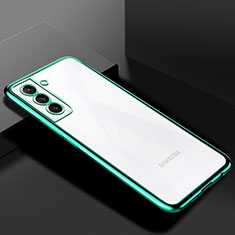 Ultra-thin Transparent TPU Soft Case Cover H02 for Samsung Galaxy S21 FE 5G Green