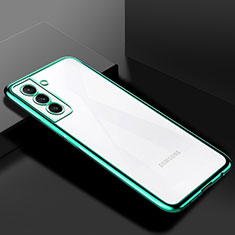 Ultra-thin Transparent TPU Soft Case Cover H02 for Samsung Galaxy S21 Plus 5G Green