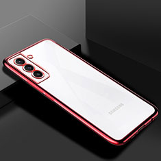 Ultra-thin Transparent TPU Soft Case Cover H02 for Samsung Galaxy S22 5G Red
