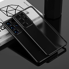 Ultra-thin Transparent TPU Soft Case Cover H02 for Samsung Galaxy S22 Ultra 5G Black