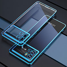 Ultra-thin Transparent TPU Soft Case Cover H02 for Vivo iQOO 9 Pro 5G Blue