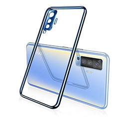 Ultra-thin Transparent TPU Soft Case Cover H02 for Vivo X50 5G Blue