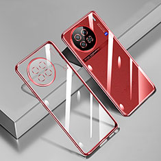 Ultra-thin Transparent TPU Soft Case Cover H02 for Vivo X90 5G Red