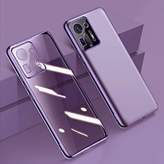 Ultra-thin Transparent TPU Soft Case Cover H02 for Xiaomi Mi Mix 4 5G Purple
