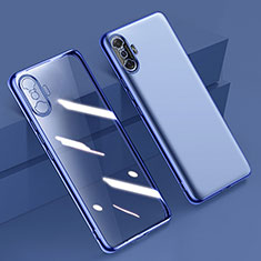 Ultra-thin Transparent TPU Soft Case Cover H02 for Xiaomi Poco F3 GT 5G Blue
