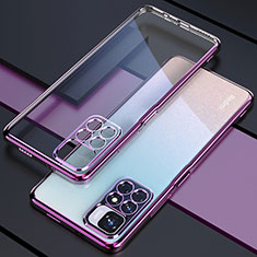 Ultra-thin Transparent TPU Soft Case Cover H02 for Xiaomi Redmi 10 (2022) Purple