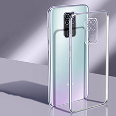 Ultra-thin Transparent TPU Soft Case Cover H02 for Xiaomi Redmi 10X 4G Silver