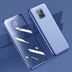 Ultra-thin Transparent TPU Soft Case Cover H02 for Xiaomi Redmi 10X 5G Blue