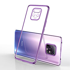 Ultra-thin Transparent TPU Soft Case Cover H02 for Xiaomi Redmi 10X 5G Purple