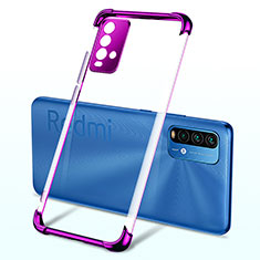 Ultra-thin Transparent TPU Soft Case Cover H02 for Xiaomi Redmi 9T 4G Purple