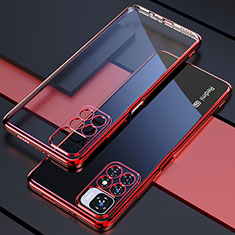 Ultra-thin Transparent TPU Soft Case Cover H02 for Xiaomi Redmi Note 11 Pro+ Plus 5G Red