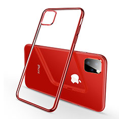 Ultra-thin Transparent TPU Soft Case Cover H03 for Apple iPhone 11 Pro Max Red