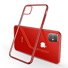 Ultra-thin Transparent TPU Soft Case Cover H03 for Apple iPhone 11 Red