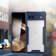 Ultra-thin Transparent TPU Soft Case Cover H03 for Google Pixel 6a 5G Blue
