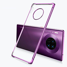 Ultra-thin Transparent TPU Soft Case Cover H03 for Huawei Mate 30 Purple