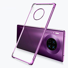 Ultra-thin Transparent TPU Soft Case Cover H03 for Huawei Mate 30E Pro 5G Purple