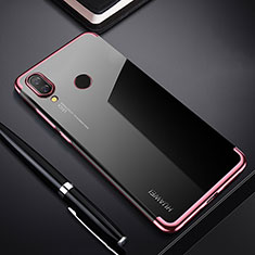 Ultra-thin Transparent TPU Soft Case Cover H03 for Huawei P Smart+ Plus Rose Gold