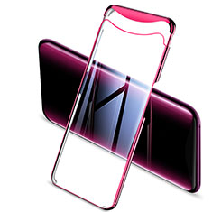 Ultra-thin Transparent TPU Soft Case Cover H03 for Oppo Find X Hot Pink