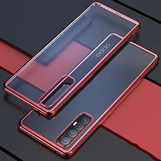 Ultra-thin Transparent TPU Soft Case Cover H03 for Oppo Find X2 Neo Red