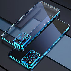 Ultra-thin Transparent TPU Soft Case Cover H03 for Oppo Find X3 5G Blue