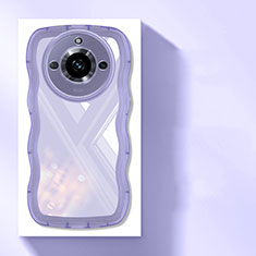 Ultra-thin Transparent TPU Soft Case Cover H03 for Realme 11 Pro 5G Purple
