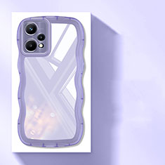 Ultra-thin Transparent TPU Soft Case Cover H03 for Realme 9 5G Purple