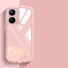 Ultra-thin Transparent TPU Soft Case Cover H03 for Realme V20 5G Pink