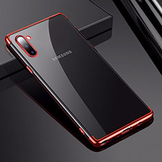 Ultra-thin Transparent TPU Soft Case Cover H03 for Samsung Galaxy Note 10 Red