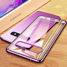 Ultra-thin Transparent TPU Soft Case Cover H03 for Samsung Galaxy S10 Purple
