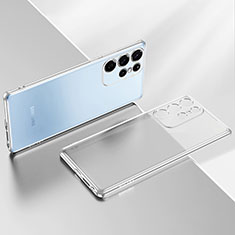 Ultra-thin Transparent TPU Soft Case Cover H03 for Samsung Galaxy S21 Ultra 5G Silver