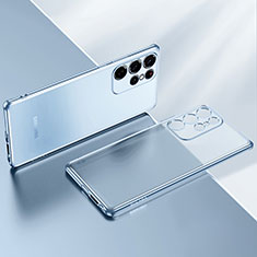 Ultra-thin Transparent TPU Soft Case Cover H03 for Samsung Galaxy S21 Ultra 5G Sky Blue