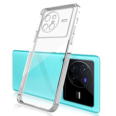 Ultra-thin Transparent TPU Soft Case Cover H03 for Vivo X80 5G Silver