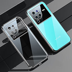 Ultra-thin Transparent TPU Soft Case Cover H03 for Vivo X80 Pro 5G Silver