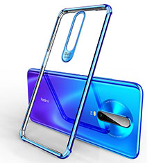 Ultra-thin Transparent TPU Soft Case Cover H03 for Xiaomi Poco X2 Blue