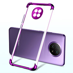 Ultra-thin Transparent TPU Soft Case Cover H03 for Xiaomi Redmi Note 9 5G Purple